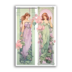 GF-ART NOUVEAU-042. Rice paper large format