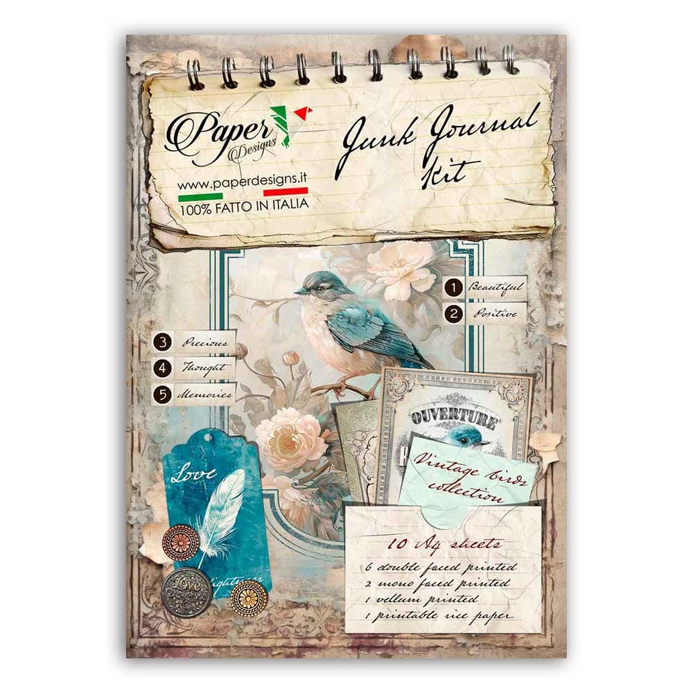 Vintage Birds - Junk Journal Kit