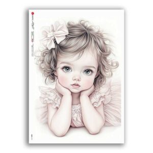BABY-0119. Rice paper baby for decoupage.