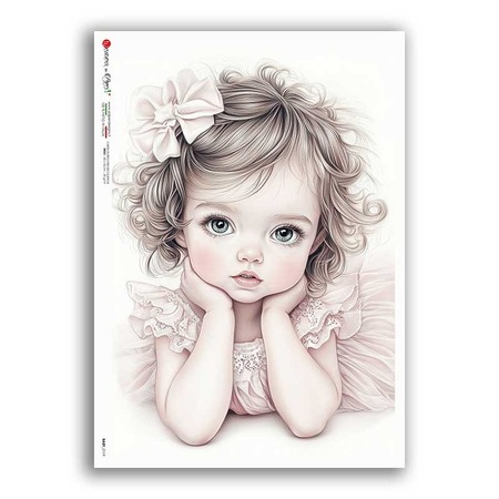 BABY-0119. Rice paper baby for decoupage.