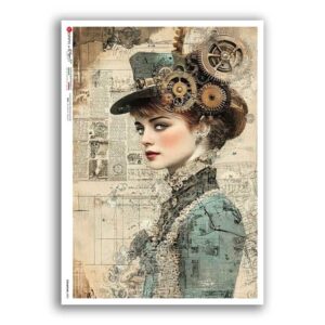 STEAMPUNK-0003. Punk Rice Paper for decoupage.