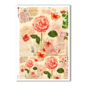 FLOWERS-0201. Rice Paper flowers for decoupage.