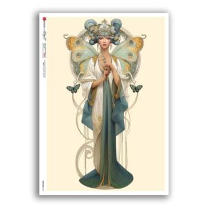 NOUVEAU-0074. Art nouveau Rice Paper for decoupage.