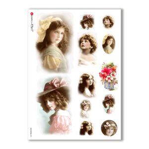 OLD-PHOTOS-0003. Victorian Rice Paper for decoupage.
