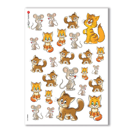 ANIMALS-0003. Animals Rice Paper for decoupage.