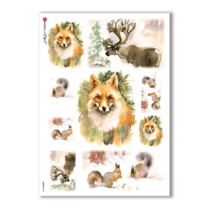 ANIMALS-0057. Animals Rice Paper for decoupage.
