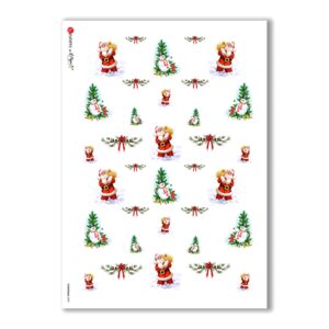 CHRISTMAS-0002. Christmas Rice Paper for decoupage.