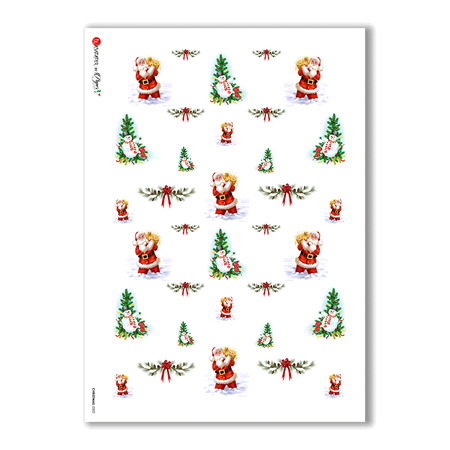 CHRISTMAS-0002. Christmas Rice Paper for decoupage.