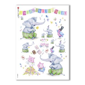 ANIMALS-0076. Animals Rice Paper for decoupage.