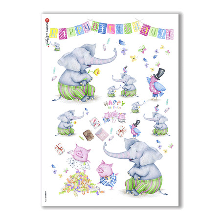 ANIMALS-0076. Animals Rice Paper for decoupage.