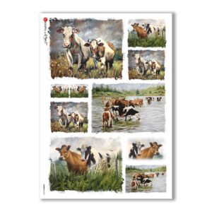 ANIMALS-0078. Animals Rice Paper for decoupage.