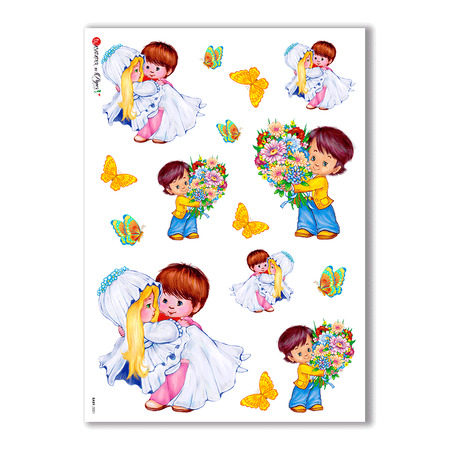 BABY-0001. Rice paper baby for decoupage.