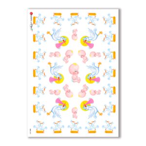 BABY-0009. Rice paper baby for decoupage.
