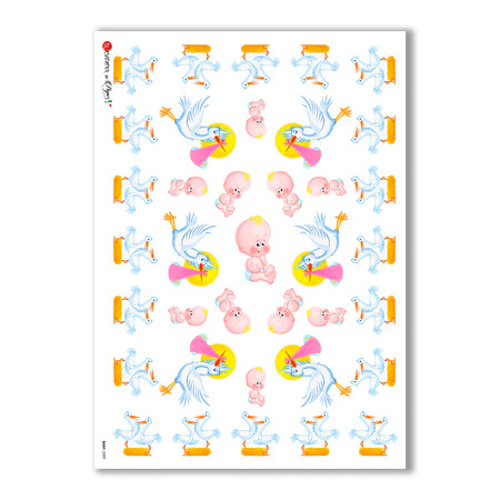 BABY-0009. Rice paper baby for decoupage.