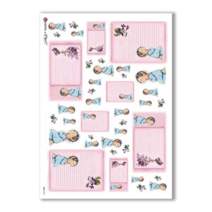 BABY-0025. Rice paper baby for decoupage.