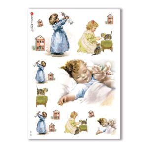 BABY-0029. Rice paper baby for decoupage.
