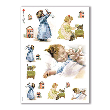 BABY-0029. Rice paper baby for decoupage.