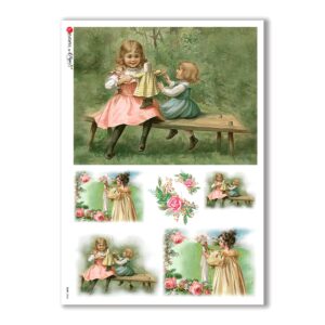 BABY-0046. Rice paper baby for decoupage.