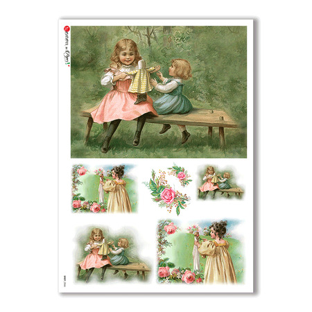 BABY-0046. Rice paper baby for decoupage.