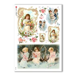 BABY-0049. Rice paper baby for decoupage.