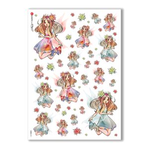 FAIRIES-0015. Rice Paper for decoupage fairies.