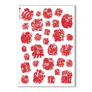 FOLK-0002. Rice Paper ethnic for decoupage.