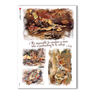 FOLK-0036. Rice Paper ethnic for decoupage.