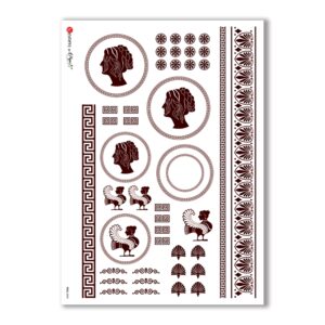 FOLK-0043. Rice Paper ethnic for decoupage.