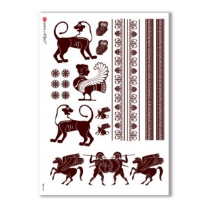 FOLK-0047. Rice Paper ethnic for decoupage.