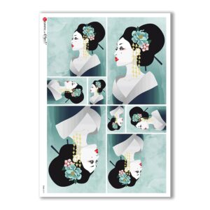 FOLK-0070. Rice Paper ethnic for decoupage.