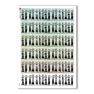FOLK-0074. Rice Paper ethnic for decoupage.