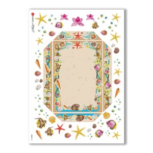 FRAME-0007. Rice Paper frame for decoupage.