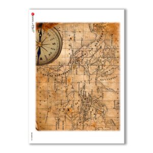 OLD-MAPS-0004. Old maps Rice Paper for decoupage.