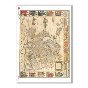 OLD-MAPS-0011. Old maps Rice Paper for decoupage.