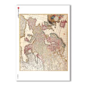 OLD-MAPS-0013. Old maps Rice Paper for decoupage.