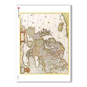 OLD-MAPS-0014. Old maps Rice Paper for decoupage.