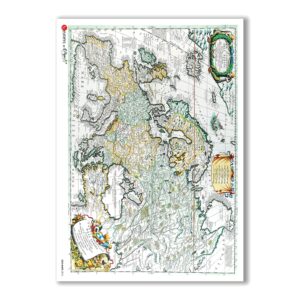 OLD-MAPS-0016. Old maps Rice Paper for decoupage.