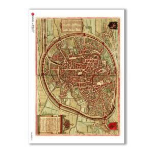 OLD-MAPS-0027. Old maps Rice Paper for decoupage.