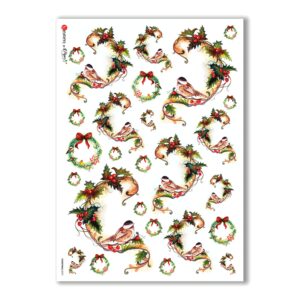 CHRISTMAS-0072. Christmas Rice Paper for decoupage.