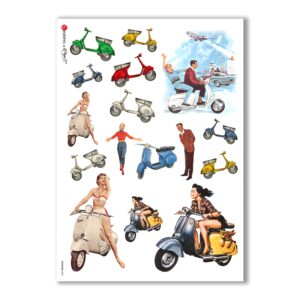 VEHICLES-0006. Vehicles Rice Paper for decoupage.