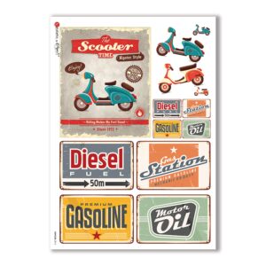 VEHICLES-0014. Vehicles Rice Paper for decoupage.