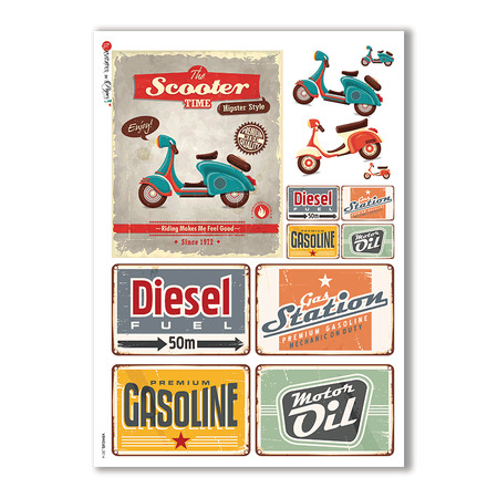 VEHICLES-0014. Vehicles Rice Paper for decoupage.