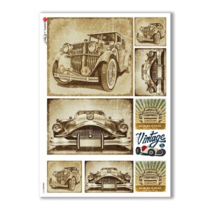 VEHICLES-0015. Vehicles Rice Paper for decoupage.