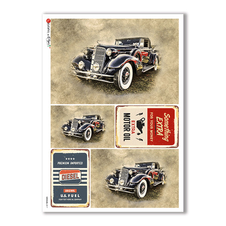VEHICLES-0017. Vehicles Rice Paper for decoupage.