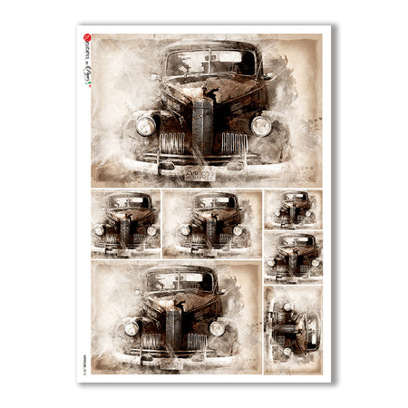 VEHICLES-0018. Vehicles Rice Paper for decoupage.