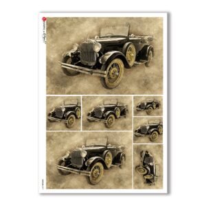 VEHICLES-0019. Vehicles Rice Paper for decoupage.