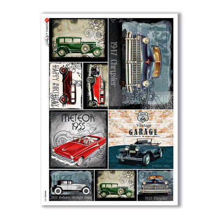 VEHICLES-0020. Vehicles Rice Paper for decoupage.
