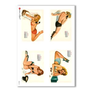 PINUP-0002. Pin-Up Rice Paper for decoupage.