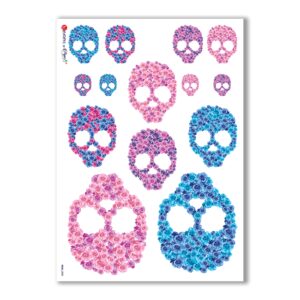 SKULL-0008. Skull Rice Paper for decoupage.