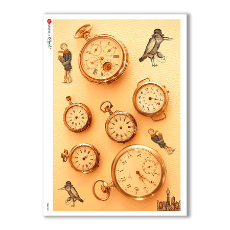 TIME-0001. Watches Rice paper  for the decoupage.